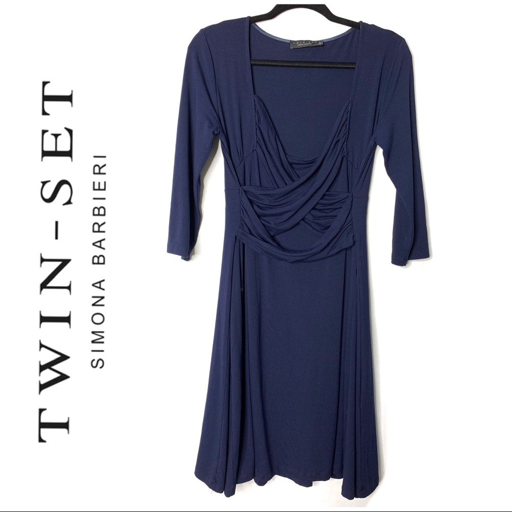 Twin-Set Simona Barbieri Navy  Stretch Dress
